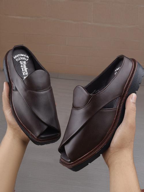 men brown slip on sandal - 21931605 - Very Small Image - 1