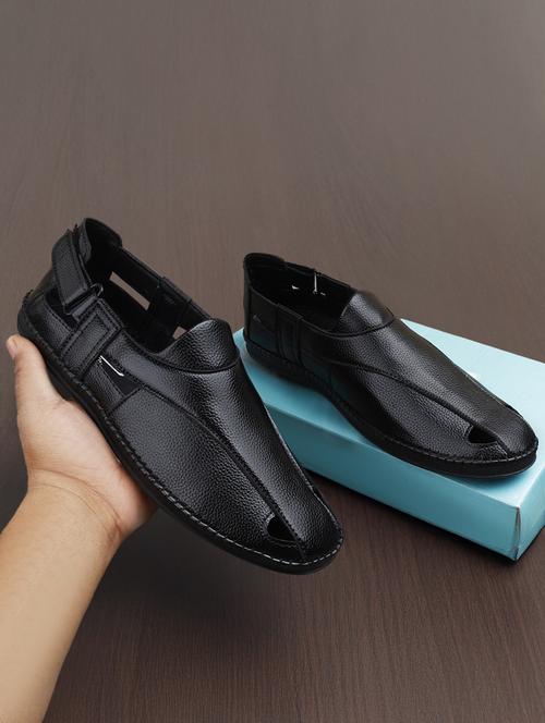 men black close back sandal - 21931614 - Very Small Image - 1