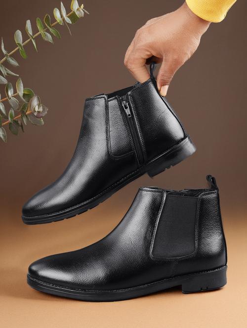 men solid slip on boot - 21931625 - Very Small Image - 1