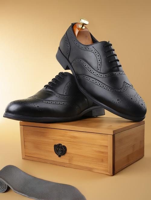 men black lace-up brouge - 21931659 - Very Small Image - 1