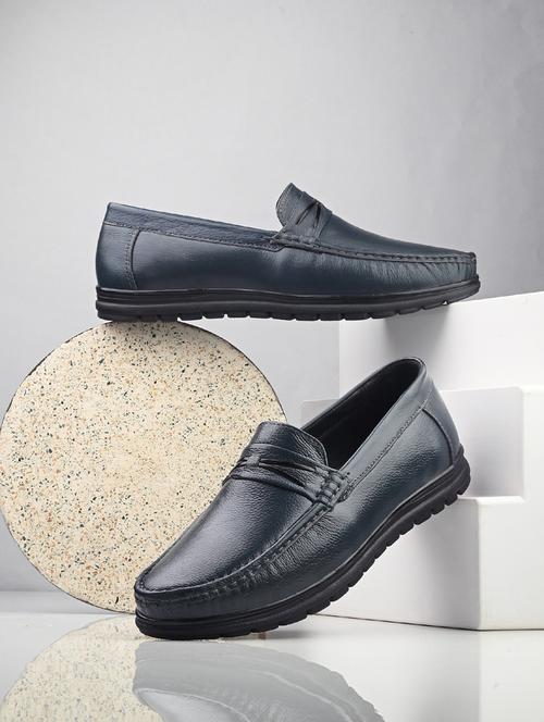 men navy blue slip on loafer - 21931714 - Very Small Image - 1