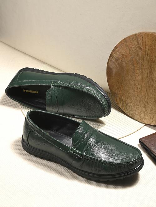 men bottle green slip on loafer - 21931716 - Very Small Image - 1