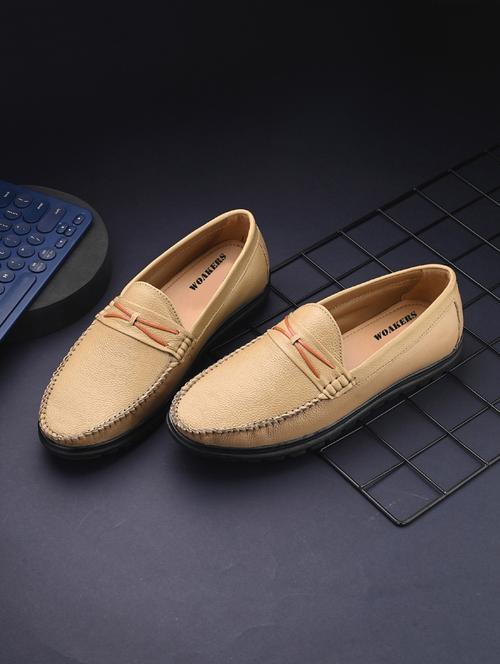 men beige slip on loafer - 21931717 - Very Small Image - 1