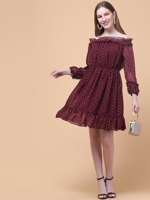 women self designed off shoulder tiered - 21931978 - Very Small Image - 1