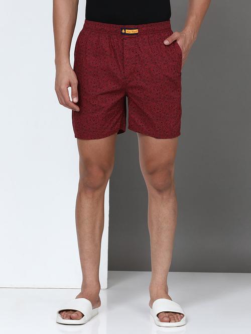 men printed mid rise loungewear boxer - 21932061 - Very Small Image - 1