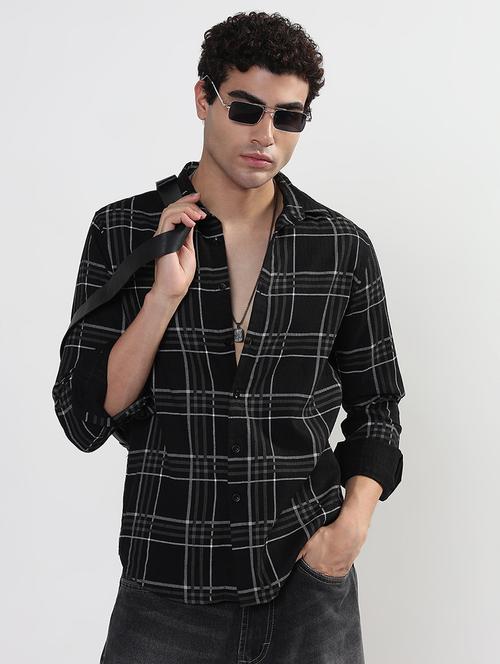 men checkered long sleeve regular fit casual shirt - 21933682 - Very Small Image - 1