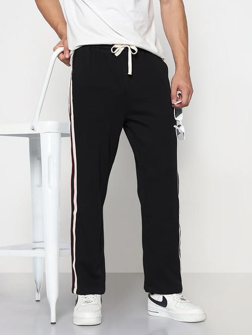 men black side taped low rise full length track pant - 21933761 - Very Small Image - 1