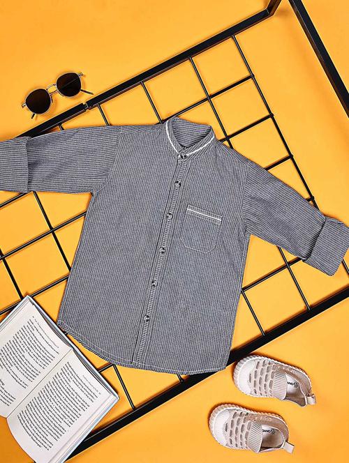 boys striped long sleeve casual shirt - 21934708 - Very Small Image - 1