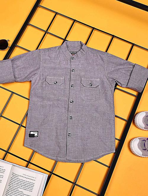 boys striped long sleeve casual shirt - 21934710 - Very Small Image - 1