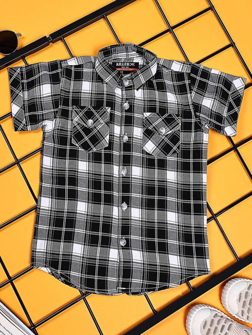 boys checkered short sleeve casual shirt - 21934714 - Very Small Image - 1