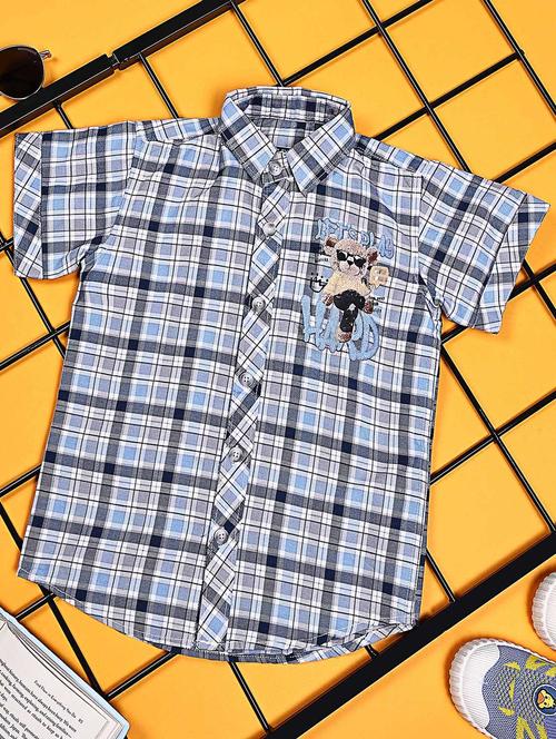 boys checkered short sleeve casual shirt - 21934715 - Very Small Image - 1