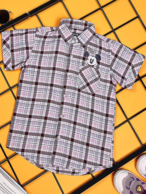 boys checkered short sleeve casual shirt - 21934718 - Very Small Image - 1