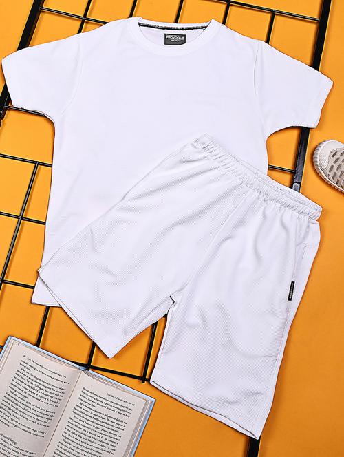 boys solid shirt & shorts co-ords set - 21934752 - Very Small Image - 1