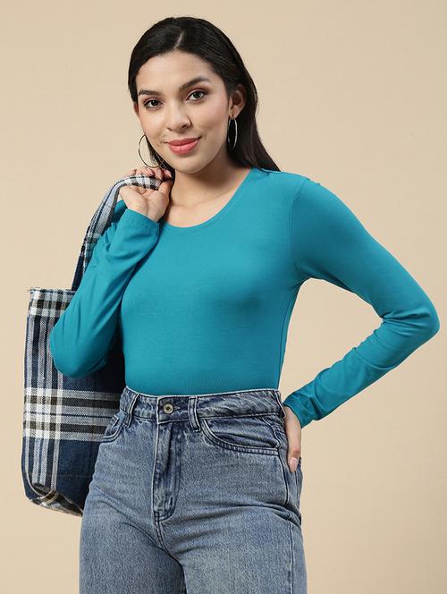 women solid long sleeve regular fit t-shirt - 21936012 - Very Small Image - 1