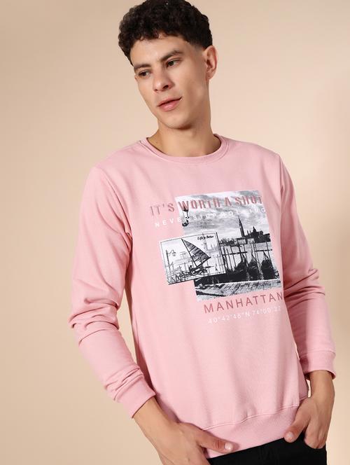 men front print long sleeve sweatshirt - 21936146 - Very Small Image - 1