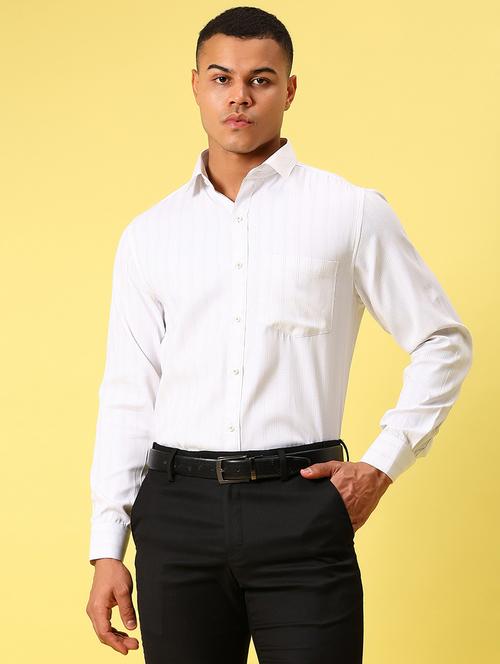 men white striped long sleeve formal shirt - 21936802 - Very Small Image - 1