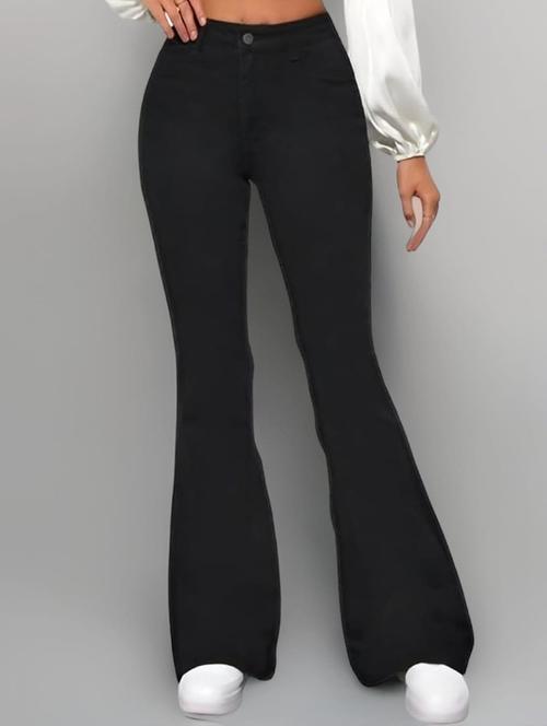 women solid high rise bootcut jean - 21936885 - Very Small Image - 1