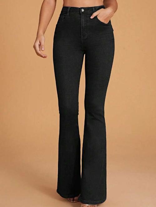 women black solid high rise bootcut jean - 21936891 - Very Small Image - 1