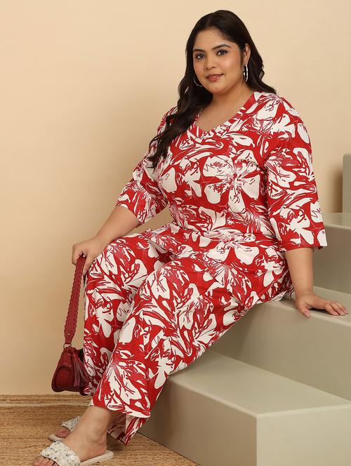 women plus size printed co-ord set - 21938346 - Very Small Image - 1