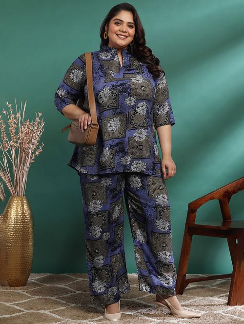 women plus size printed co-ord set - 21938363 - Very Small Image - 1