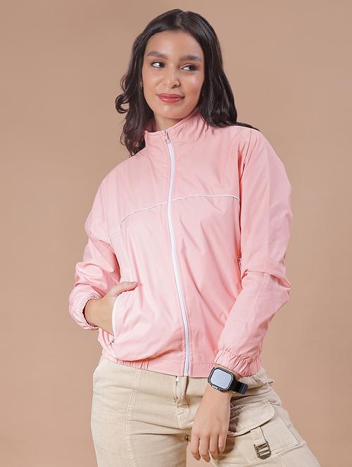 women solid long sleeve windcheater jacket - 21938589 - Very Small Image - 1