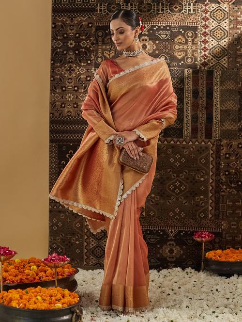 women solid with bordered saree with blouse - 21938867 - Very Small Image - 1