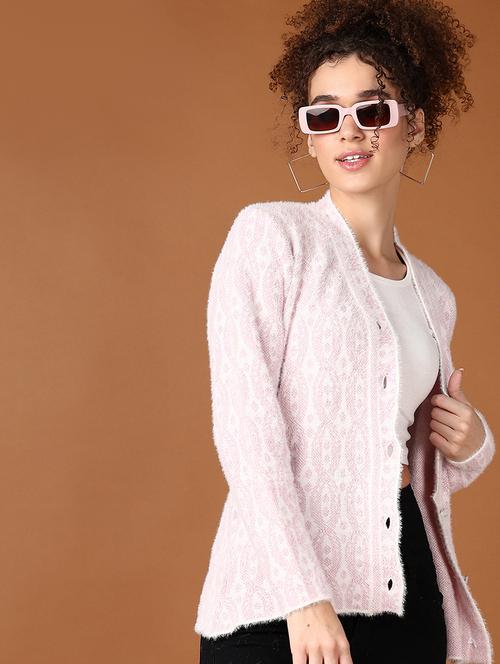 women self designed long sleeve cardigan - 21939341 - Very Small Image - 1