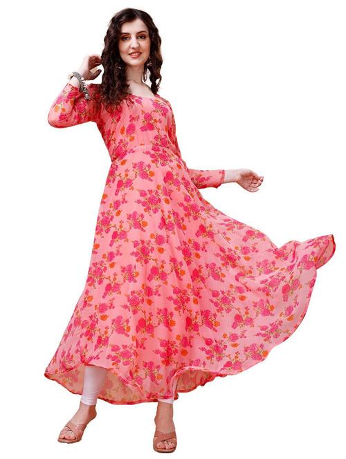 women floral printed long sleeve kurta and dupatta set - 21939401 - Very Small Image - 1