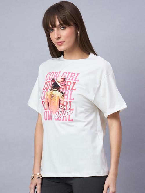 women printed short sleeve loose fit t-shirt - 21939416 - Very Small Image - 1