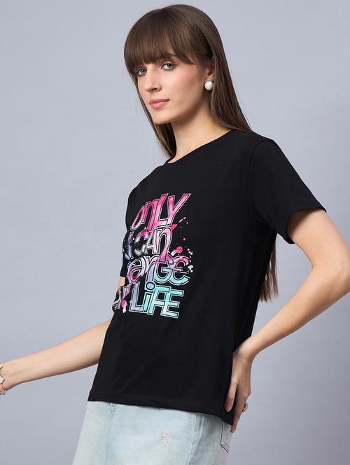 women printed short sleeve loose fit t-shirt - 21939420 - Very Small Image - 1