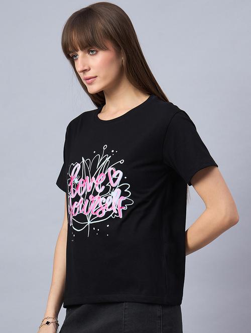 women printed short sleeve loose fit t-shirt - 21939423 - Very Small Image - 1