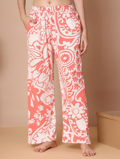 women printed mid rise full length pajama - 21939477 - Very Small Image - 1