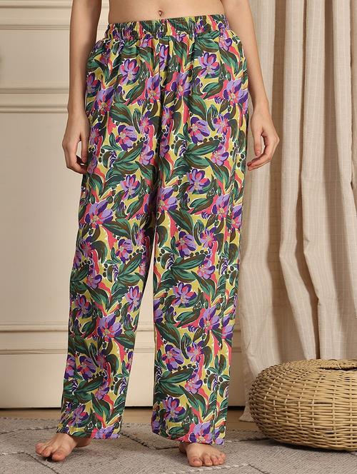 women printed mid rise full length pajama - 21939488 - Very Small Image - 1