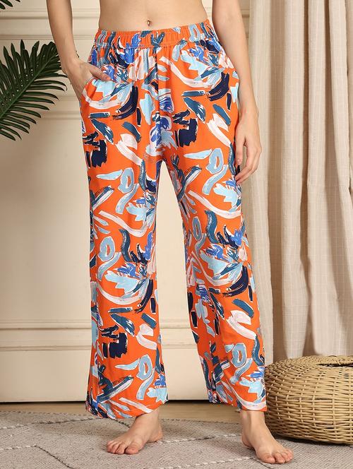 women printed mid rise full length pajama - 21939492 - Very Small Image - 1