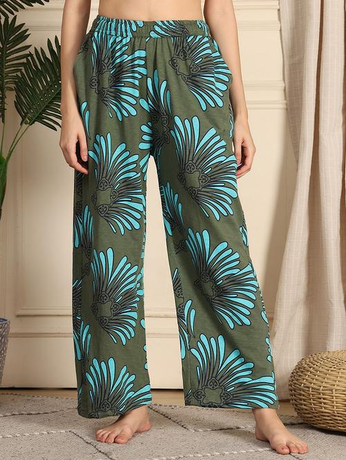 women printed mid rise full length pajama - 21939499 - Very Small Image - 1