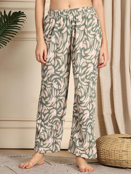 women printed mid rise full length pajama - 21939502 - Very Small Image - 1