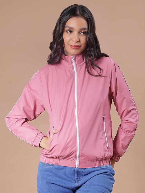 women solid long sleeve windcheater jacket - 21939630 - Very Small Image - 1