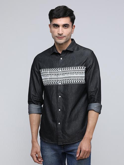 men printed long sleeve regular fit casual shirt - 21940473 - Very Small Image - 1