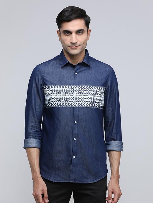 men printed long sleeve regular fit casual shirt - 21940476 - Very Small Image - 1