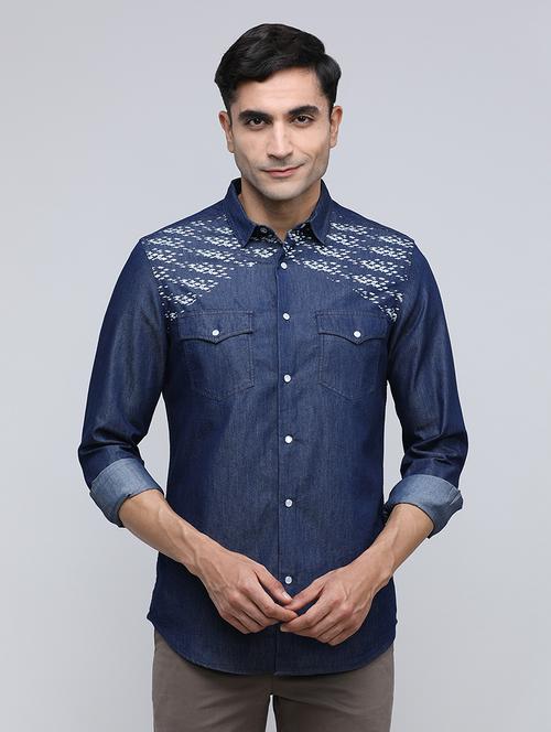men printed long sleeve regular fit casual shirt - 21940477 - Very Small Image - 1