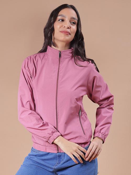 women solid long sleeve windcheater jacket - 21940619 - Very Small Image - 1