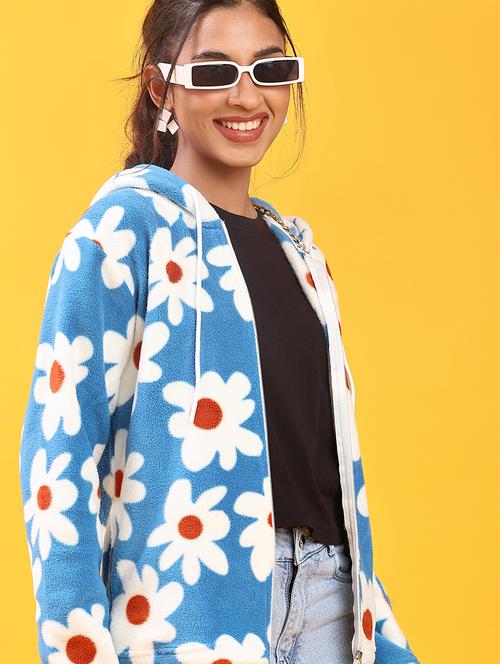 women printed long sleeve hooded sweatshirt - 21940646 - Very Small Image - 1