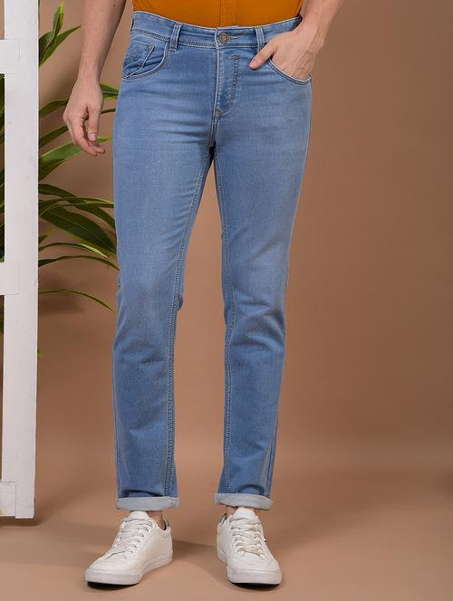 men washed mid rise full length jeans - 21941073 - Very Small Image - 1