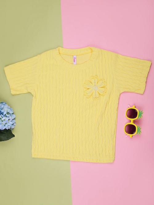 girls self design short sleeve top - 21941289 - Very Small Image - 1