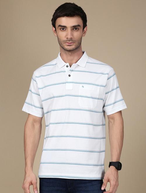men striped short sleeve regular fit polo t-shirt - 21941385 - Very Small Image - 1