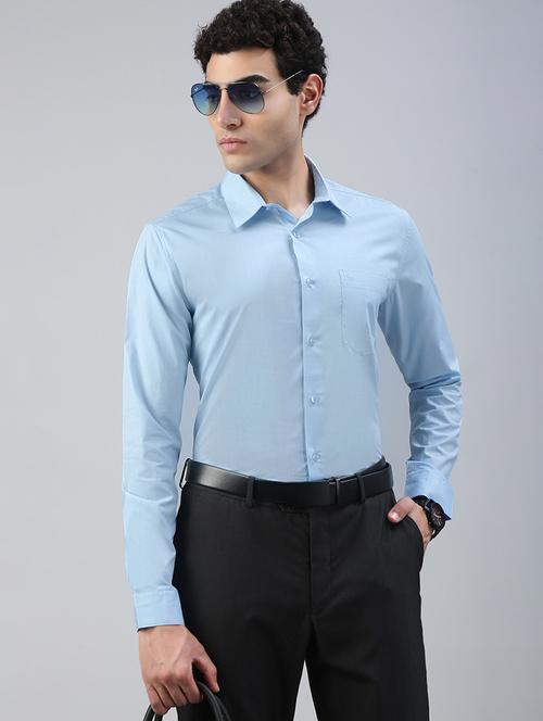 men solid long sleeve slim fit formal shirt - 21941438 - Very Small Image - 1