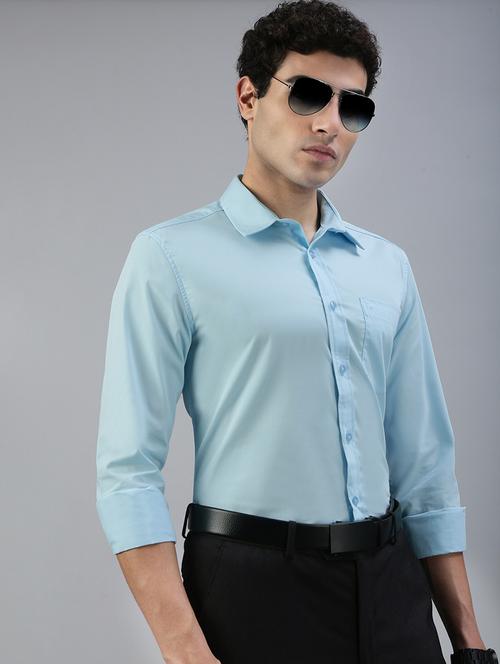 men solid long sleeve slim fit formal shirt - 21941476 - Very Small Image - 1