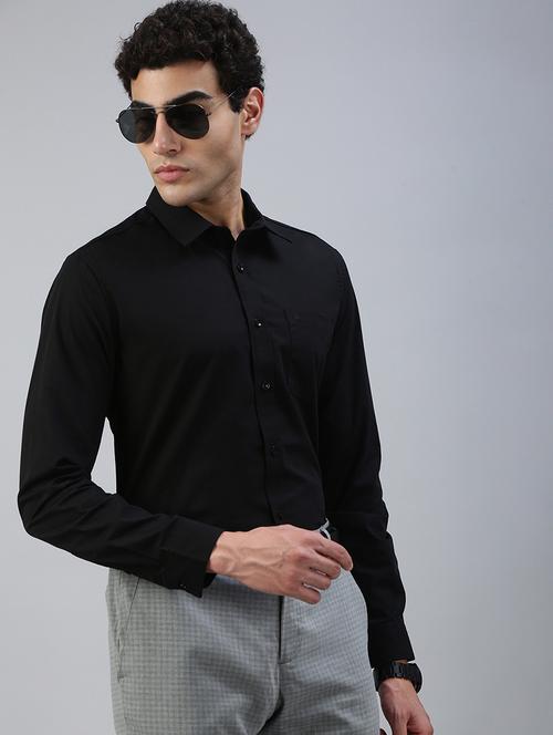 men solid long sleeve regular fit formal shirt - 21941478 - Very Small Image - 1