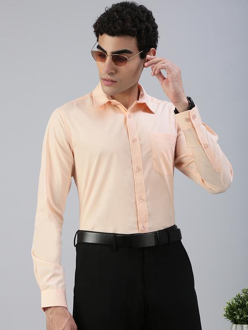 men solid long sleeve slim fit formal shirt - 21941484 - Very Small Image - 1