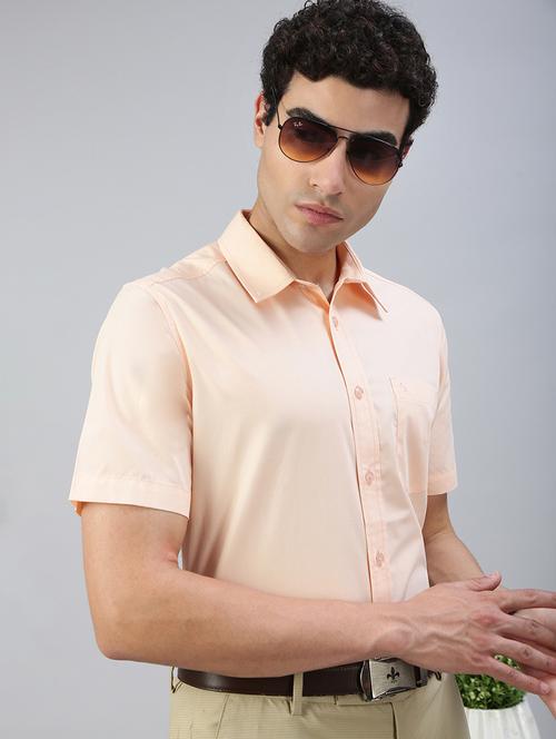 men solid short sleeve slim fit formal shirt - 21941485 - Very Small Image - 1